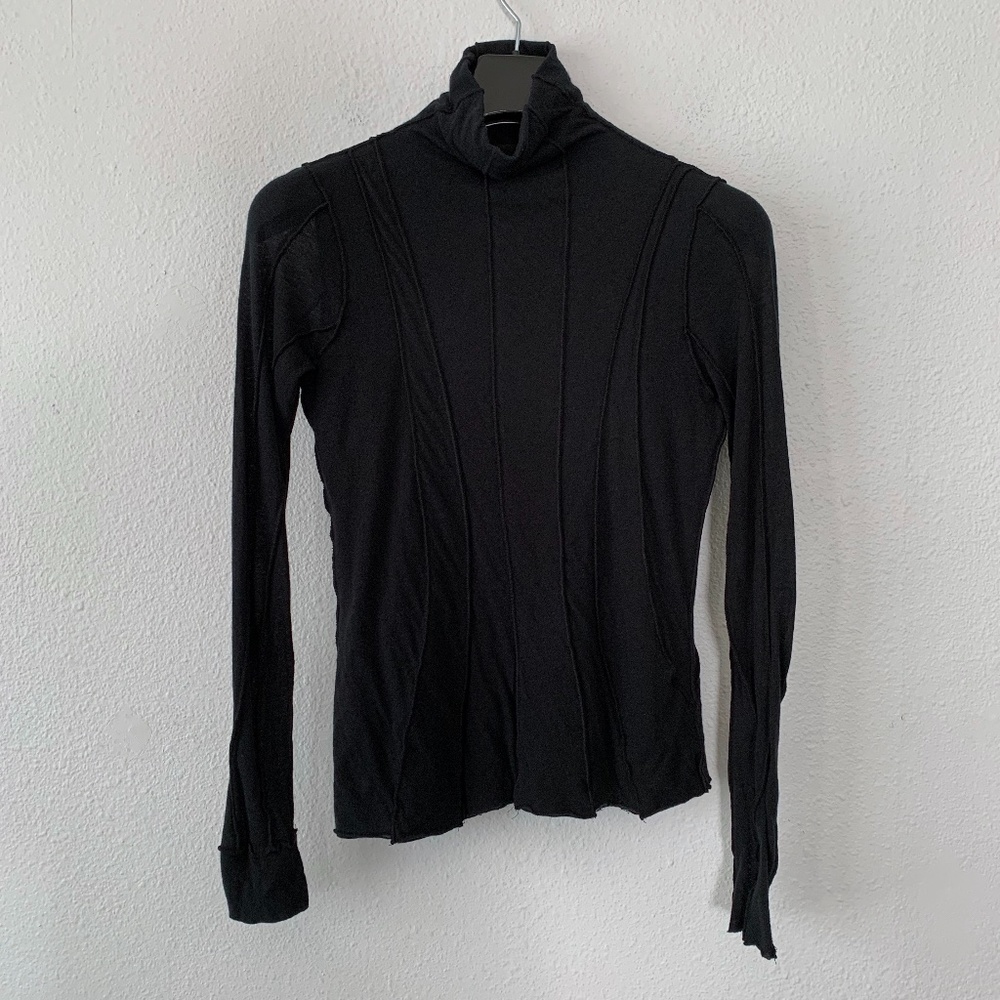 Drifter Emma pima cotton seamed turtleneck tee